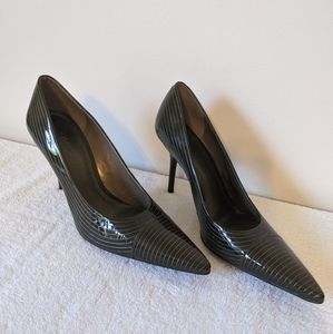 BCB Girls 3 1/2" Heels Green Patent Leather Sz 6.5